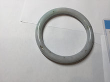 Load image into Gallery viewer, 59.2mm certified Type A 100% Natural dark green gray light purple with brown flying dandelions slim round cut Jadeite Jade bangle PH220-3236

