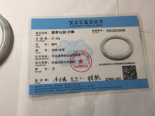 Load image into Gallery viewer, 59.2mm certified Type A 100% Natural dark green gray light purple with brown flying dandelions slim round cut Jadeite Jade bangle PH220-3236
