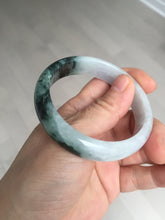 Load image into Gallery viewer, 53.4mm Certified Type A 100% Natural light purple/dark green jadeite Jade bangle BM60
