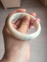 Load image into Gallery viewer, 55mm Certified 100% natural beige/green chubby jadeite jade bangle G70-0469
