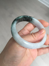 Load image into Gallery viewer, 53.4mm Certified Type A 100% Natural light purple/dark green jadeite Jade bangle BM60
