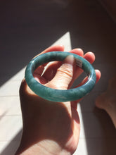 Load image into Gallery viewer, 59mm Certified Type A 100% Natural dark green/blue/gray/black Guatemala Jadeite bangle PJ139-1480

