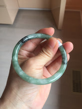 Load image into Gallery viewer, 56mm Certified Type A 100% Natural watermelon rind &amp; Smoky Black-Gray(WuJi) Jadeite round cut Jadeite bangle AZ181-0513
