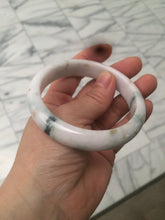 Load image into Gallery viewer, 59.6mm Certificated Type A 100% Natural White green red purplewith green floating flowers Jadeite Jade bangle G110-9546
