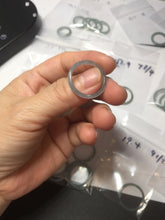 Load image into Gallery viewer, Size 2 1/2- 9 3/4 100% natural type A icy watery light green blue gray slim Guatemala jadeite jade band ring group PH234 Add on item
