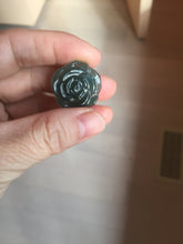 Load image into Gallery viewer, 100% Natural type A icy watery blue green gray Guatemala jadeite Rose Pendant group BP181
