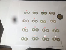 Load image into Gallery viewer, 100% Natural icy watery white/green/brown ring dangling jadeite Jade earring C10
