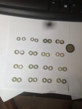 Load image into Gallery viewer, 100% Natural icy watery white/green/brown ring dangling jadeite Jade earring C10
