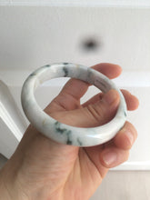 Load image into Gallery viewer, 59.5mm Certificated Type A 100% Natural White green red purple(FU LU SHOU) with green floating flowers Jadeite Jade bangle G110-9511
