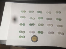 Load image into Gallery viewer, 100% Natural icy watery white/green/brown/purple ring dangling jadeite Jade earring C121
