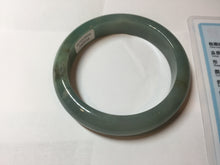 Load image into Gallery viewer, 56.8mm Certified 100% natural Type A oily dark green/ gray (老油青) jadeite jade bangle PB286-0548
