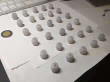 Load image into Gallery viewer, 13.5/12.5mm Type A 100% Natural light purple white Jadeite Jade LuluTong (Every road is smooth) pendant group PA135
