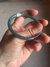 Load image into Gallery viewer, 55mm Certified Type A 100% Natural dark green/blue/gray Guatemala slim round cut Jadeite bangle PE60-7065
