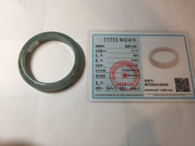 Load image into Gallery viewer, 56.8mm Certified 100% natural Type A oily dark green/ gray (老油青) jadeite jade bangle PB286-0548
