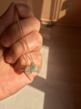 Load image into Gallery viewer, 100% Natural icy watery white/green/brown/purple ring dangling jadeite Jade earring C121
