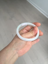 Load image into Gallery viewer, 52mm certified Type A 100% Natural green/white oval Jadeite Jade bangle BM60-0287
