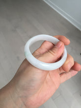 Load image into Gallery viewer, 52mm certified Type A 100% Natural green/white oval Jadeite Jade bangle BM60-0287
