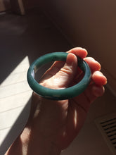Load image into Gallery viewer, 56.7mm Certified Type A 100% Natural dark green/blue/gray/black Guatemala Jadeite bangle PJ143-1473
