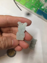 Load image into Gallery viewer, Type A 100% Natural light green jadeite jade cute baby bear pendant BG44
