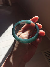 Load image into Gallery viewer, 56.7mm Certified Type A 100% Natural dark green/blue/gray/black Guatemala Jadeite bangle PJ143-1473
