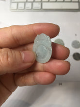 Load image into Gallery viewer, 100% Natural Type A Light Green Gray Jadeite Jade Lucky Fortune Seashell (福贝) Pendant Group PH235
