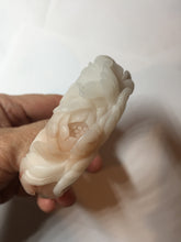 Load image into Gallery viewer, 51mm 100% natural pink red brown carved Phoenix and Peony (凤穿牡丹)  Quartzite (Shetaicui jade) bangle SY126
