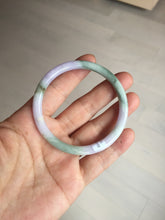 Load image into Gallery viewer, 卖了 54mm Certified Type A 100% Natural purple green slim round cut Jadeite Jade bangle AZ183-0512
