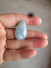 Load image into Gallery viewer, 100% natural icy watery green purple white yellow type A jadeite jade water drop/blessed melon/bamboo pendant necklace group BG45
