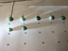 Load image into Gallery viewer, 11-13.7mm Type A 100% Natural dark green gray(油青) Abacus-Bead Peace and Safety Guardian Donuts Buckle jadeite Pendant group PA206(add on item)
