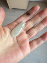 Load image into Gallery viewer, 100% natural icy watery green purple white yellow type A jadeite jade water drop/blessed melon/bamboo pendant necklace group BG45
