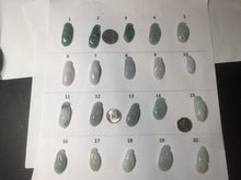 Load image into Gallery viewer, Type A 100% Natural icy watery light green/white/purple jadeite Jade magnolia buds group Pendant PH236
