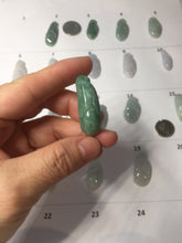 Load image into Gallery viewer, Type A 100% Natural icy watery light green/white/purple jadeite Jade magnolia buds group Pendant PH236
