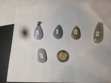 Load image into Gallery viewer, 100% natural icy watery green purple white yellow type A jadeite jade water drop/blessed melon/bamboo pendant necklace group BG45
