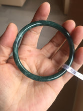 Load image into Gallery viewer, 58.8mm Certified Type A 100% Natural light green/blue/gray Guatemala slim round cut Jadeite bangle BP212-1033
