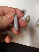 Load image into Gallery viewer, 100% natural icy watery green purple white yellow type A jadeite jade water drop/blessed melon/bamboo pendant necklace group BG45

