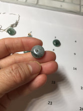 Load image into Gallery viewer, 11-13.7mm Type A 100% Natural dark green gray(油青) Abacus-Bead Peace and Safety Guardian Donuts Buckle jadeite Pendant group PA206(add on item)
