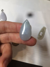 Load image into Gallery viewer, 100% natural icy watery green purple white yellow type A jadeite jade water drop/blessed melon/bamboo pendant necklace group BG45
