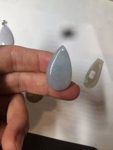 Load image into Gallery viewer, 100% natural icy watery green purple white yellow type A jadeite jade water drop/blessed melon/bamboo pendant necklace group BG45
