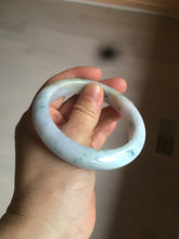 Load image into Gallery viewer, 57.7mm certified Type A 100% Natural light purple/white with green floating flowers Jadeite Jade bangle AY62-0442
