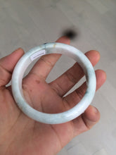 Load image into Gallery viewer, 59.6mm Certificated Type A 100% Natural White green red purplewith green floating flowers Jadeite Jade bangle G110-9546
