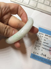 Load image into Gallery viewer, 54.8mm certified 100% natural Type A sunny green/purple/white jadeite jade bangle AA114-1051
