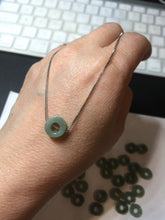 Load image into Gallery viewer, 9.5-10mm Type A 100% Natural light green Guatemala Jadeite Jade small safty ring pendant group PC192 Add on item
