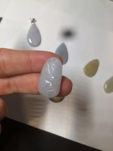 Load image into Gallery viewer, 100% natural icy watery green purple white yellow type A jadeite jade water drop/blessed melon/bamboo pendant necklace group BG45
