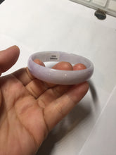 Load image into Gallery viewer, 52.1mm Certified 100% Natural icy white/gray slim round cut nephrite jade bangle PF54-0425
