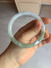 Load image into Gallery viewer, 58.7mm Certified Type A 100% Natural green white slim round cut Jadeite Jade bangle Y169-3693
