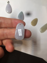 Load image into Gallery viewer, 100% natural icy watery green purple white yellow type A jadeite jade water drop/blessed melon/bamboo pendant necklace group BG45
