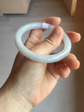 Load image into Gallery viewer, 56.5mm Certified Type A 100% Natural light green/purple/white round cut Jadeite bangle PD105-4910
