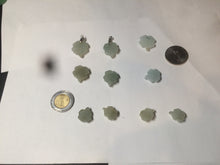 Load image into Gallery viewer, 100% natural type A legit green/yellow four-leaf clover jadeite jade pendants BG46
