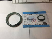 Load image into Gallery viewer, 59.5mm Certified 100% natural Type A oily dark green/ gray (老油青) jadeite jade bangle PB288-3355
