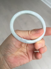 Load image into Gallery viewer, 49mm Type A 100% Natural light green oval Jadeite Jade bangle BM71
